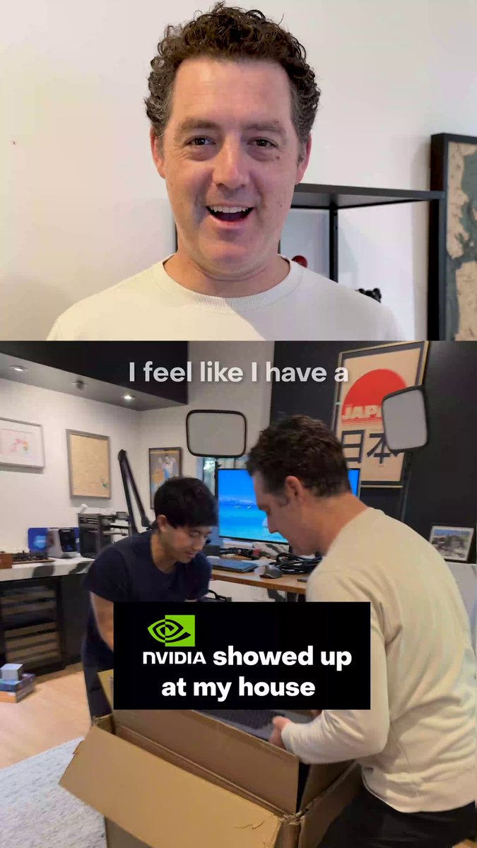 Matthew Berman receiving a pre-production Dell Pro Max with GB300 that he described as a 100 pound system with 750GB plus unified memory
